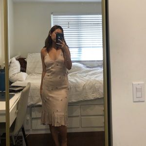 Vintage slip dress with embroidery detail